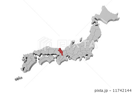 京都府 日本地図 日本列島 日本の写真素材