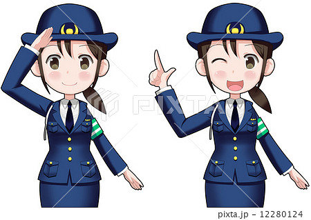 婦警さん 制服の写真素材