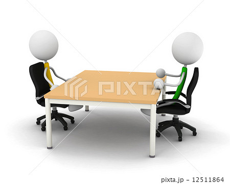 打ち合わせ 談話 討論 話し合いのイラスト素材