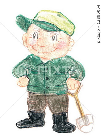 農業 おじいさん 農家 収穫のイラスト素材