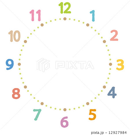 数字 時計 文字盤 メモリのイラスト素材 Pixta