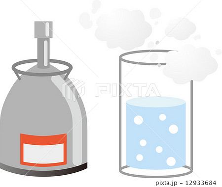 液化窒素 液体窒素 実験 ガスのイラスト素材