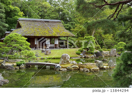 庭 日本庭園 石橋 池の写真素材 - PIXTA