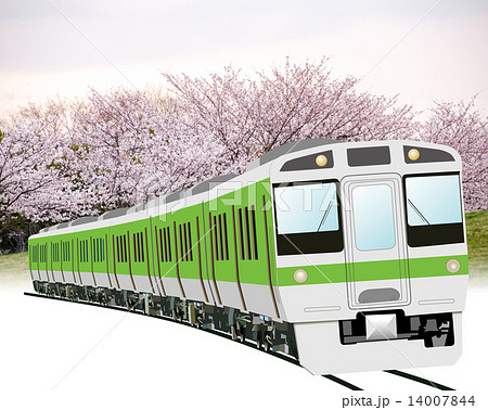 電車 連結 車両 通学のイラスト素材 Pixta