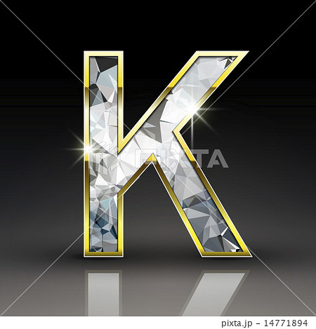 K ダイヤモンド 文字 アルファベットのイラスト素材
