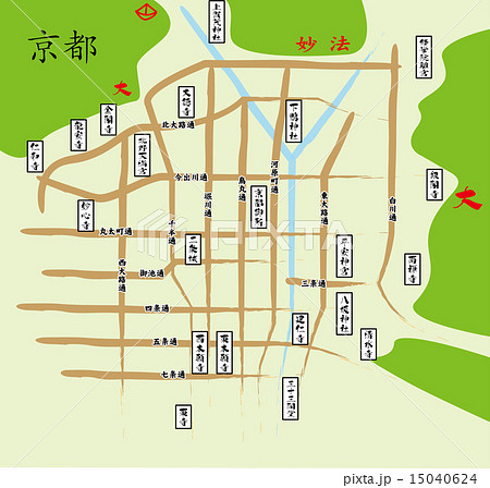 京都地図のベクター素材集 ピクスタ