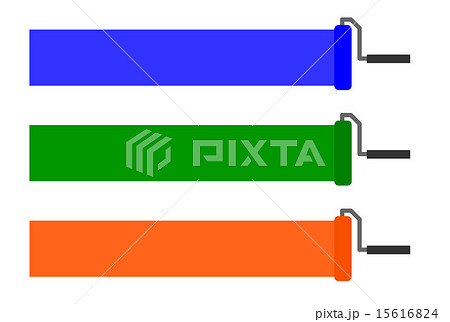 塗る ローラー ペンキ 線のイラスト素材