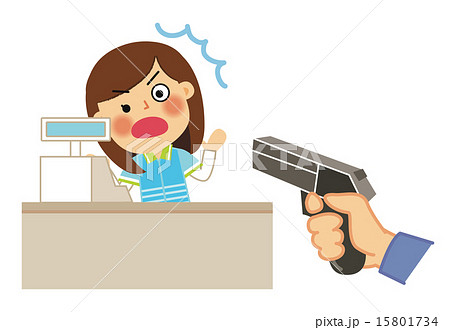 コンビニオーナーのイラスト素材