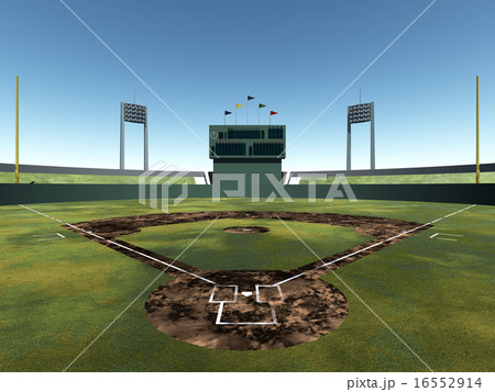 マウンド グランド 野球 野球場のイラスト素材