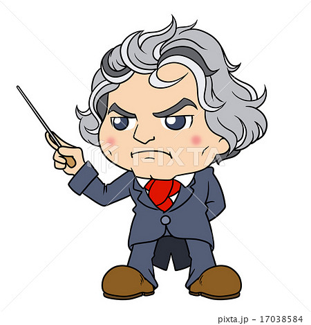 作曲 運命 音楽家 第九のイラスト素材