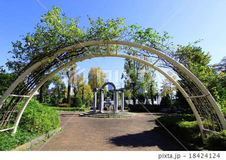 若葉東公園 西洋庭園 庭園 公園の写真素材