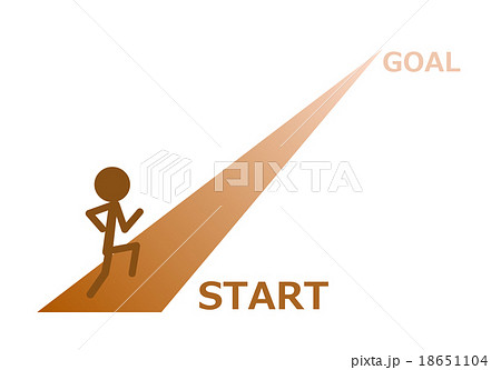 Start Goal 英語のイラスト素材