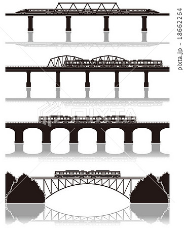 鉄橋のイラスト素材