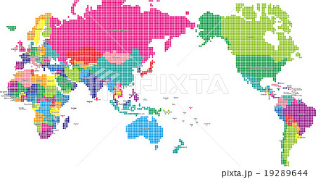 ベクター 地図 世界 196か国のイラスト素材