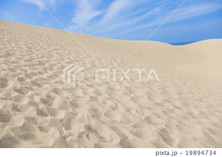 鳥取砂丘 砂丘 砂漠 砂の写真素材