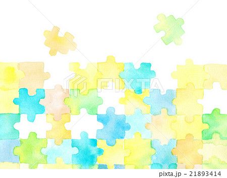 パズル 水彩 テクスチャーのイラスト素材