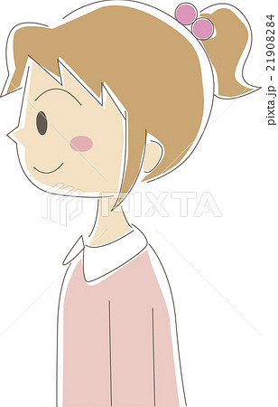 女の子横のイラスト素材