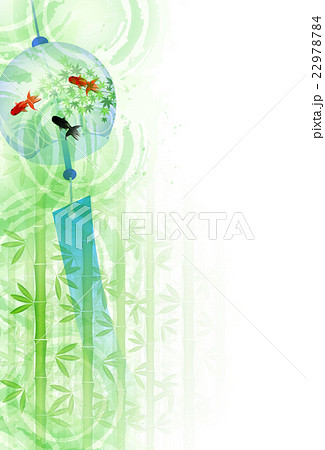 金魚 風鈴 新緑 緑のイラスト素材