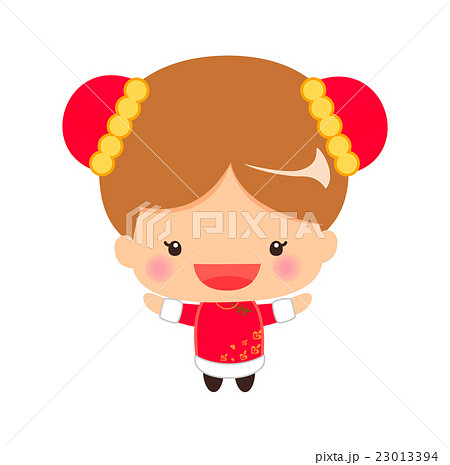 チャイナドレスのイラスト素材