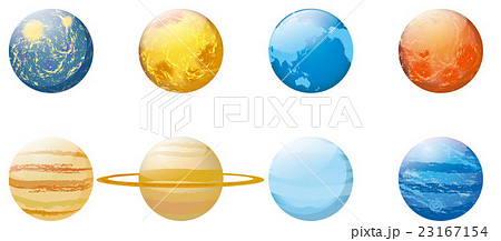 水星 惑星 金星 地球のイラスト素材