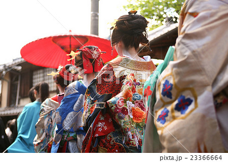 花魁 後姿の写真素材