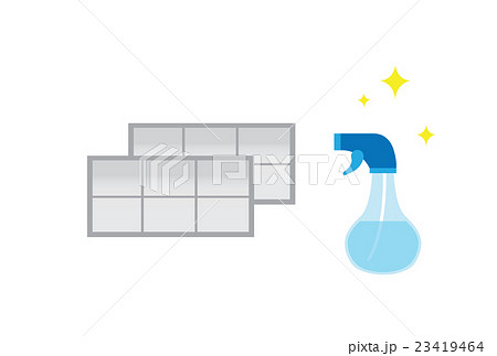 エアコンフィルター 掃除のイラスト素材