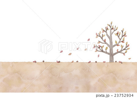 並木 紅葉 秋 10月のイラスト素材 - Pixta