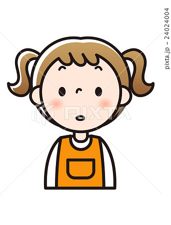 きょとん顔 女性のイラスト素材