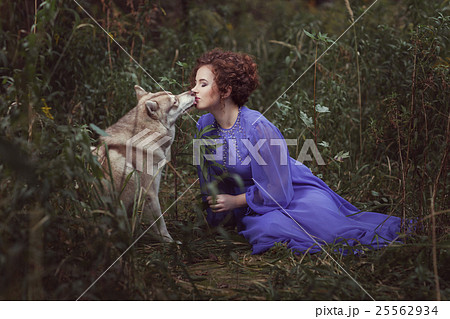 犬 コスプレ 洋服 自然の写真素材 犬 コスプレ 洋服 自然の写真素材