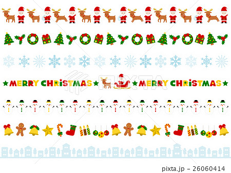 アイコン クリスマスカード セット メリークリスマスのイラスト素材
