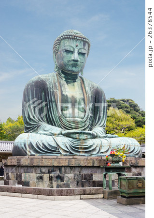 鎌倉大仏 歴史的建造物 仏像 大仏の写真素材