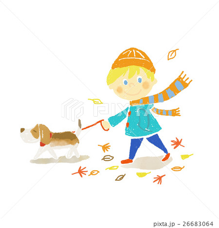 秋 動物 紅葉 犬のイラスト素材 - PIXTA