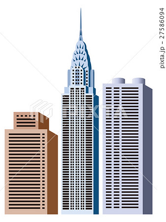 高層ビル ニューヨーク 摩天楼のイラスト素材 27586094 Pixta
