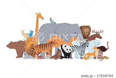 動物 動物園 ポスター 張り紙のイラスト素材