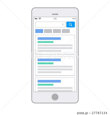 携帯電話 スマートフォン スマホ 検索のイラスト素材