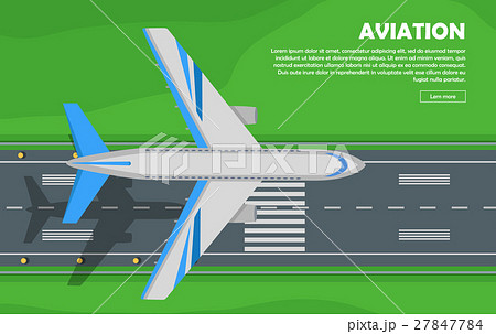 航空 航空機 ランウェイ 滑走路のイラスト素材