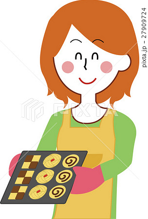 お菓子作り クッキーのイラスト素材