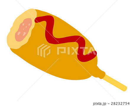 アメリカンドッグのイラストのイラスト素材