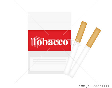 タバコ 嗜好品 イラスト 箱の写真素材