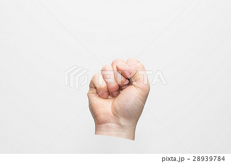 右手 ボディパーツ グーの写真素材
