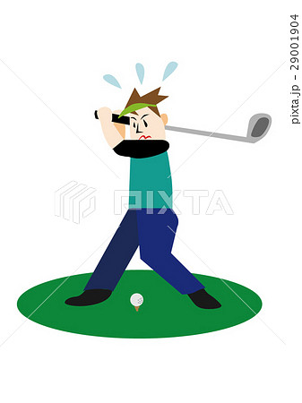 ゴルフコンペのイラスト素材