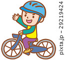 自転車に乗る女の子のイラスト素材