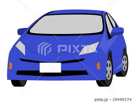 自動車 車 青い車 青色のイラスト素材