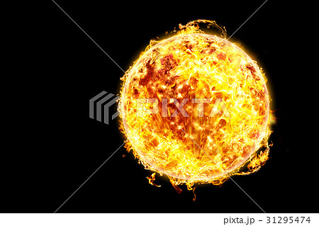 燃える 太陽 恒星 熱いのイラスト素材