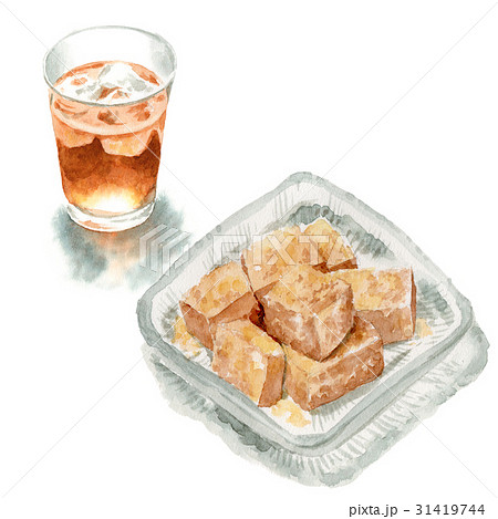 冷たい麦茶のイラスト素材