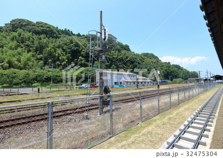 くま川鉄道 レール ローカル 鉄道の写真素材
