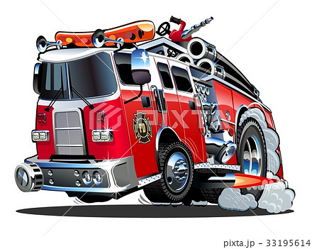 消防車 かっこいいのイラスト素材