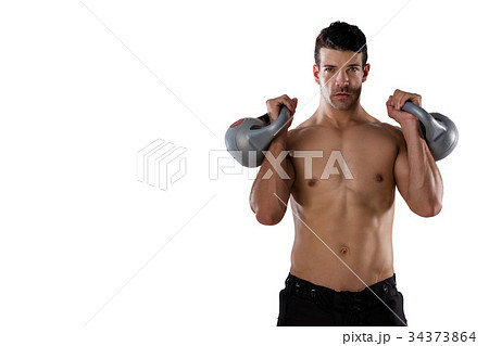サッカー選手 スポーツ 競争 上半身裸の写真素材