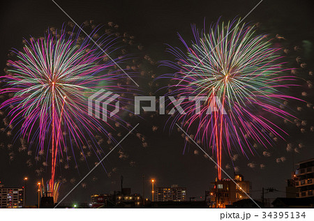 大田区平和都市宣言記念事業 花火の祭典 の写真素材