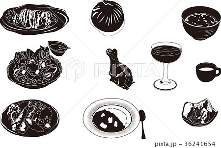 スープハンバーグのイラスト素材 Pixta